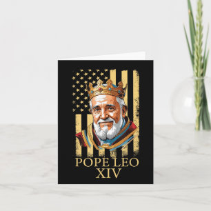 Tarjeta Papa Leo Xiv, Bandera Americana 2025 Vaticano Leo 