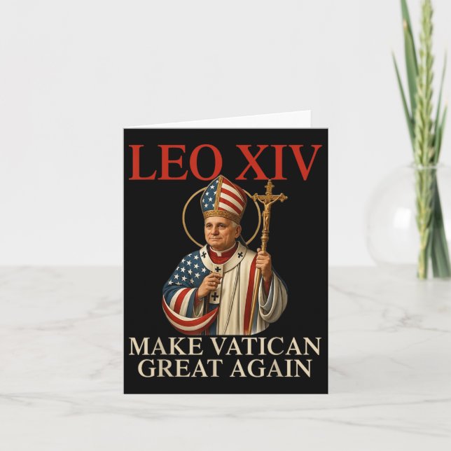 Tarjeta Papa León Xiv Hacer que el Vaticano sea Grande de  (Anverso)
