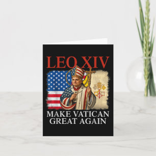 Tarjeta Papa León Xiv Hacer que el Vaticano sea Grande de