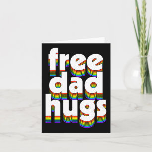Tarjeta Papá libre abraza el Día de los Padres Amas del Ar