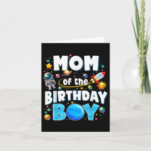 Tarjeta Papá Mamá Del Espacio De La Familia Astronauta De