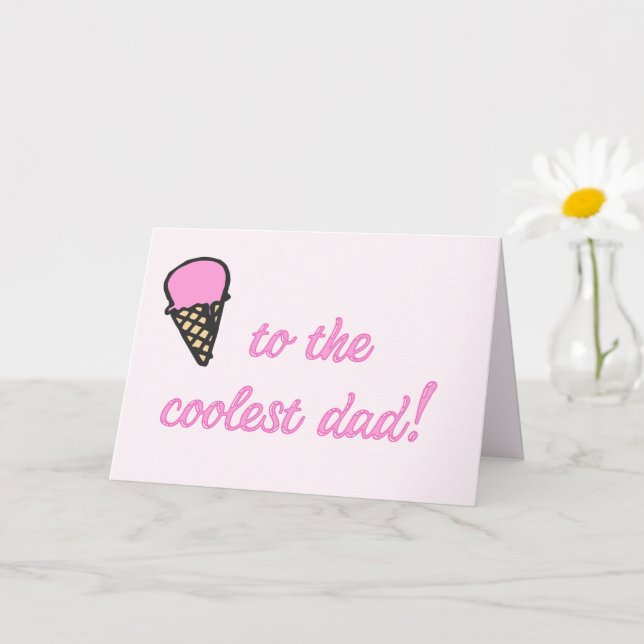 Tarjeta ¡Papá más frío! El día del padre del crema de hiel (Planta pequeña)