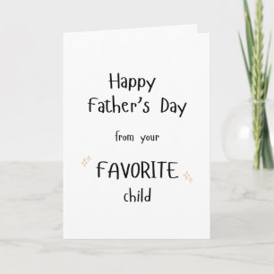 Tarjeta Papá Mascota Día del Padre Hijo Favorito (infantil