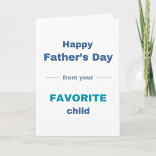 Tarjeta Papá mascota favorito del Día del Padre (minimalis