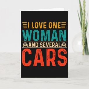 Tarjeta Papá mecánico amo a una mujer y varios coches M