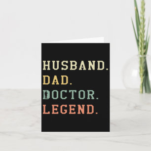 Tarjeta Papá Médica Leyenda Médico Retro