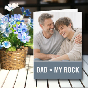 Tarjeta Papá, mi roca Día del Padre del hijo personalizabl