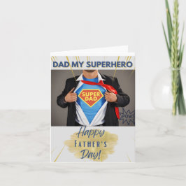 Tarjeta Papá mi superhéroe - ¡Feliz Día del Padre!