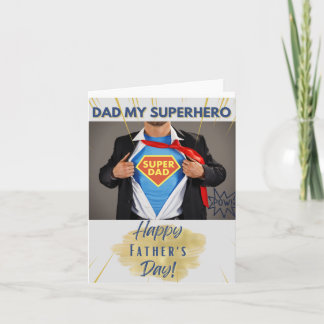 Tarjeta Papá mi superhéroe - ¡Feliz Día del Padre!