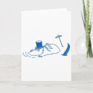 Tarjeta Papa Mumin azul patinando atrapado en nieve Juegos