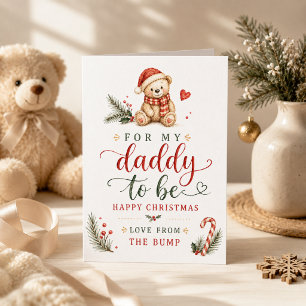 Tarjeta Papá Navidad Futuro Papá Oso de Acuarela