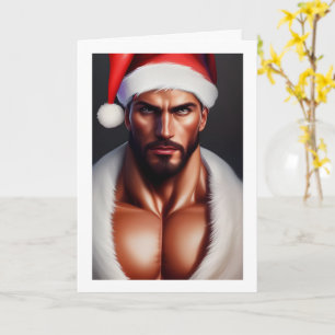 Tarjeta Papá Noel caliente de Navidad