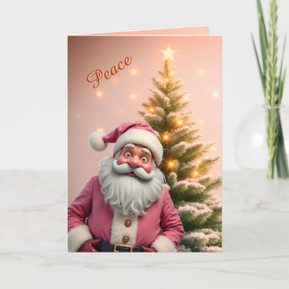 Tarjeta Papá Noel Caprichoso de Navidad en Papel