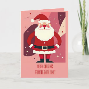 Tarjeta Papá Noel con las manos en las caderas siendo jovi