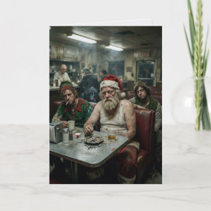 Tarjeta Papá Noel Desaliñado Comedia Oscura