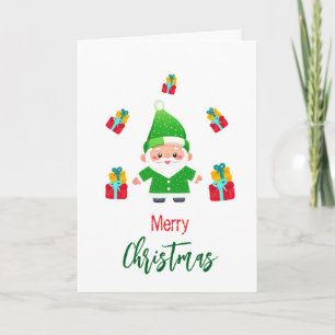Tarjeta Papá Noel divertido