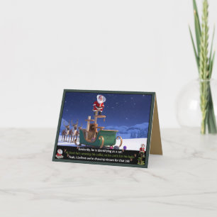Tarjeta Papá Noel divertido