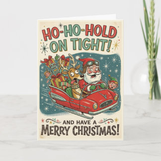 Tarjeta Papá Noel Divertido de Navidad – Ja Ja Agárrate Fu