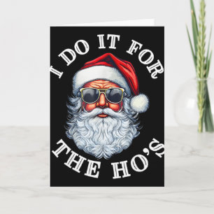 Tarjeta Papá Noel Divertido De Navidad Lo Hago Por Las Med