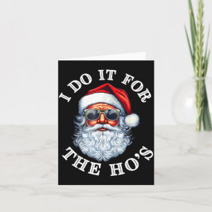 Tarjeta Papá Noel divertido de Navidad Lo hago por las med
