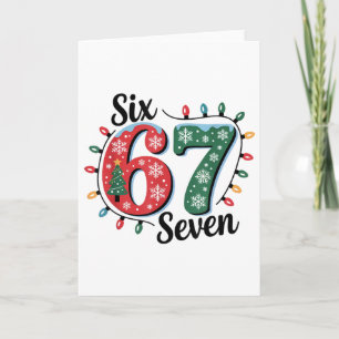 Tarjeta Papá Noel Divertido Dice Seis Siete Navidad 67 Mem