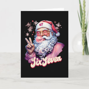 Tarjeta Papá Noel Divertido Dice Seis Siete Navidad 67 Mem
