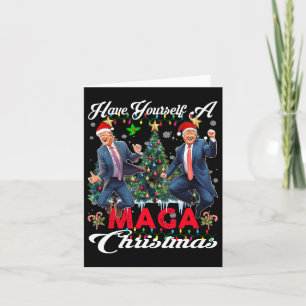 Tarjeta Papá Noel Divertido Trump Que Tengas Una Feliz Meg