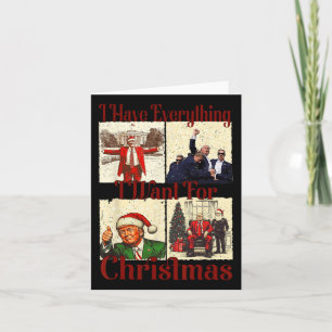 Tarjeta Papá Noel Divertido Trump Tengo Todo Lo Que Quiero