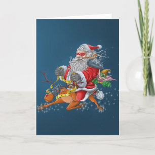 Tarjeta Papá Noel enojado