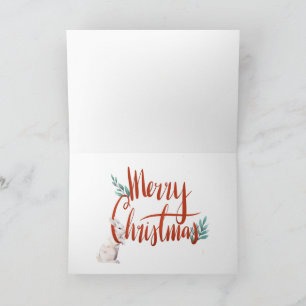 Tarjeta Papá Noel entregando una carga de libros