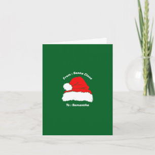 Tarjeta Papá Noel Feliz Navidad Personalizado