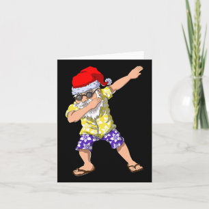 Tarjeta Papá Noel Hawaiano Dabbing Navidad En Julio Regalo