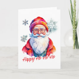 Tarjeta Papá Noel hipster