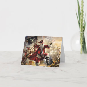 Tarjeta Papá Noel Pirata