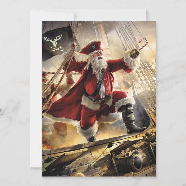 Tarjeta Papá Noel Pirata (Anverso)