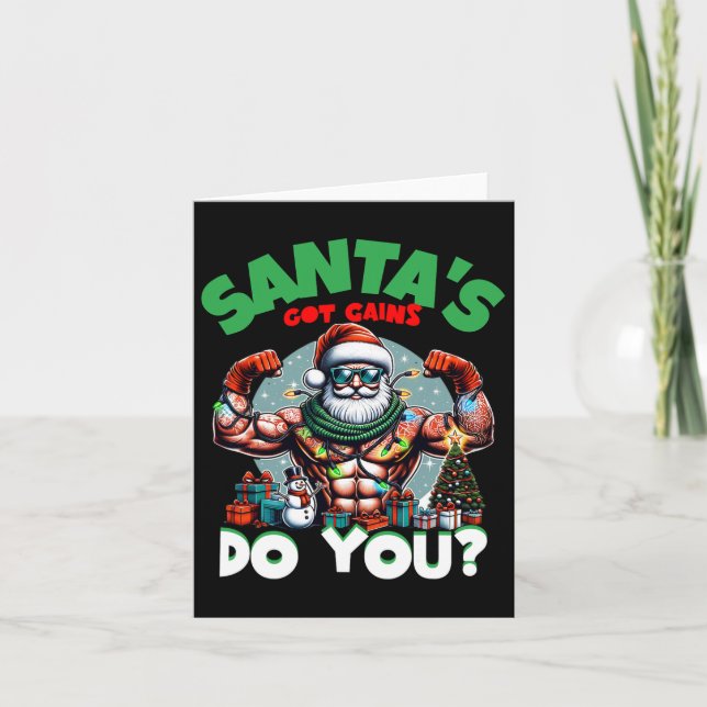 Tarjeta Papá Noel tiene ganancia, ¿sabes cómo construir el (Anverso)