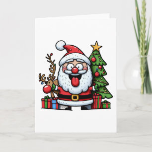 Tarjeta Papá Noel Tonto