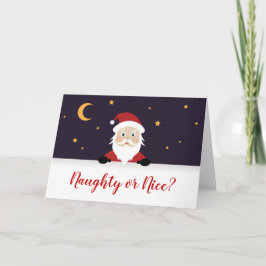 Tarjeta Papá Noel travieso o bueno