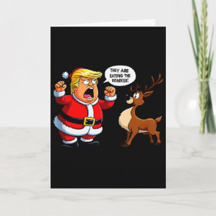 Tarjeta Papá Noel Trump Navidad Se Están Comiendo El Re