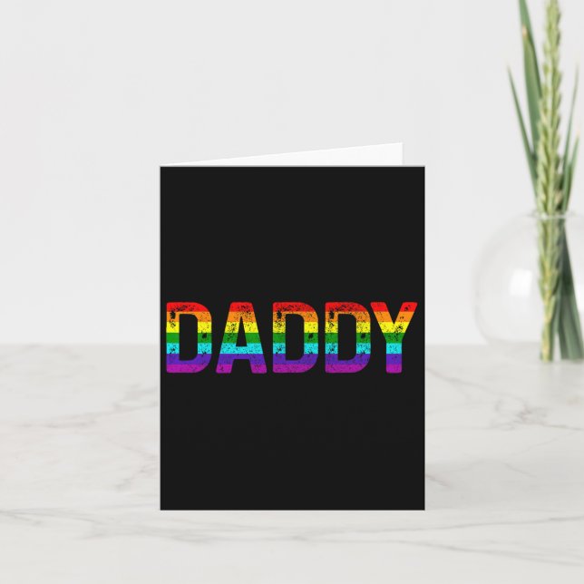 Tarjeta Papá Orgullo Gay Mes Lgbtq Padres Día Arcoiris Fl (Anverso)
