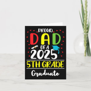 Tarjeta Papá Orgulloso y Divertido de un Graduado de 5to G