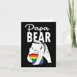 Tarjeta Papa Oso Orgullo Gay Bandera Arcoiris Lgbt Papá Ca