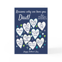 Papá Padre Día Razones por las que te queremos