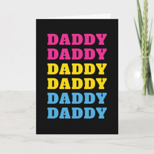 Tarjeta Papá pansexual LGBTQ Orgullo de papá Día del Padre