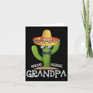 Tarjeta Papá Papa Padres Día Nacho Promedio Abuelo Cinco D