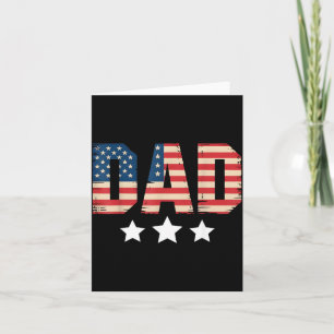Tarjeta Papá Patriótico Día del Padre Bandera Americana 4