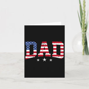 Tarjeta Papá Patriótico EEUU Día del Padre Bandera America