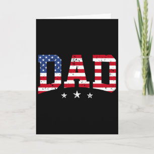 Tarjeta Papá Patriótico Usa Día del Padre Bandera American