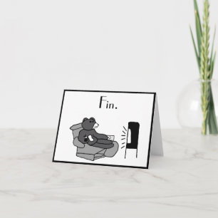 Tarjeta Papá perezoso lleva Personalizado con "Fin", Chist