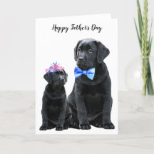 Papá perro del día del padre del labrador negro - 